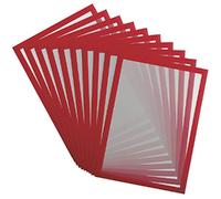 Tarifold es 195233 - Cornice magnetica Magneto PRO 10, formato A4, per documenti, avvisi, poster, scambio e inserimento rapido - Retro magnetico superfici metalliche, rosso, 10 unità
