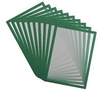 Tarifold Es 195235 - Cornice informativa magnetica A4 per documenti, avvisi, cartello, scambio e inserimento rapido - Dorso magnetico magnetico superfici metalliche, verde, 10 unità