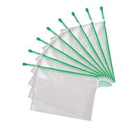 Tarifold Fr 509005- Set di 8 buste in plastica A4 con chiusura lampo, per documenti, cartelle trasparenti, per ufficio, viaggio, scuola, casa, colore verde