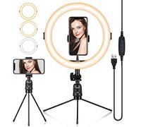 TARION 11 "LED Selfie Ring Light con mini treppiede da tavolo e supporto per telefono Anello di bellezza per videografi fotografici in streaming dal vivo