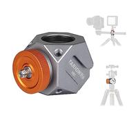 TARION Adattatore per slitta fredda per treppiede: staffa di estensione multifunzionale con fori filettati da 1/4, adattatore universale per vite da 3/8 a 1/4 per treppiede per fotocamera, MC-H01