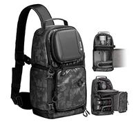 TARION TR-S Borsa a tracolla per fotocamera, Borsa da viaggio impermeabile Borsa fotografica Zaino fotografico Borsa a tracolla per fotocamera con copertura antipioggia (Nero e Grigio)