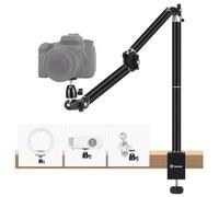 TARION Braccio Articolato Fotocamera con Morsetto - Treppiede da Tavolo Fotocamera Regolabile Braccio Fotografico Scrivania con Adattatore a Vite da 3/8"a 1/4"(L)