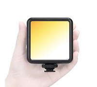 TARION Luce video a LED per fotocamera - Mini videocamera Illuminazione bicolore sulla fotocamera Luci video Dimmerabile 2500-7000K 1800mAh Luce per vlogging ricaricabile LPL-01