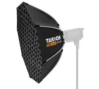 TARION Softbox Octabox Bowens pieghevole: 90cm configurazione in un solo passaggio softbox ottagonale con diffusori di illuminazione a griglia supporto Bowens per studio di videografia SOFTBEAM OC-90F