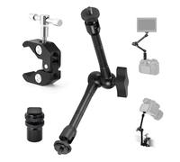 TARION Supporto per fotocamera Magic Arm : supporto per fotocamera con morsetto super clip, flessibile, supporto per braccio articolato per fotocamera, supporto da tavolo con filettatura da 1/4" 3/8"