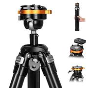 TARION Treppiede compatto da viaggio per fotocamera: treppiede portatile leggero per zaino in spalla Treppiede unico ciotola + sistema di sgancio rapido testa a sfera treppiede fotografia in alluminio