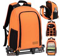 TARION Zaini per fotocamera per fotografi - Borse per fotocamera DSLR Zaino fotografico di grande capacità con custodia per laptop da 15 "Zaino per fotografo con copertura antipioggia TB-02 (Arancia)