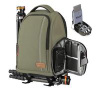 TARION TB-02 Zaino Fotografico Porta Piccolo Zaino Fotocamara Laptop Trekking Impermeabile per PC 15" Camara Reflex Obiettivo Treppiede Zaino Macchina Fotografica Compatto (verde)