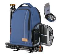 TARION TB-02 Zaino Fotografico Porta Piccolo Zaino Fotocamara Laptop Trekking Impermeabile per PC 15" Camara Reflex Obiettivo Treppiede Zaino Macchina Fotografica Compatto (blu)