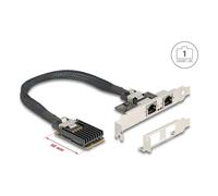 Tarjeta de Red Delock 95280 Mini PCI Express 4 Gbit/s 2x RJ-45 Low Profile