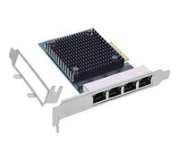 Tarjeta de Red InLine 51127A PCIe 2.1 2,5 Gbit/s 4 Porte RJ-45