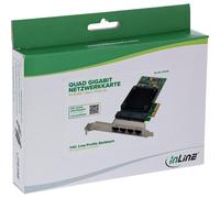 Tarjeta de Red InLine 51127E PCI Express 4x1GbE VLAN EEE Server