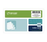 Tarjetas de ndice Top Flight rayadas, 3 x 5 pulgadas, blancas, paquete de 100 tarjetas (4630730)