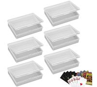 TARKDAK Custodia Carte da Gioco 6 Pezzi Scatola Porta Giochi Transparent Plastic Collecing Cards Box per Artigianato di Gioielli Perle Biglietti da Visita
