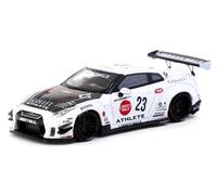 Tarmac NISSAN GT-R (R35) LB WORKS TYPE 2 WHITE ATHLETE X COLLET 1:64