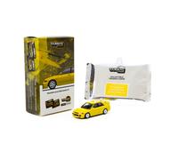Tarmac Works 1/64 Mitsubishi Lancer GSR Evolution III | Yellow + Trading Cards