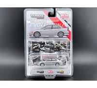Tarmac Works Mitsubishi Lancer GSR Evolution IV Con Carte Da Gioco Argento 1/64