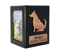 Tarngod nome e data personalizzati, incidere il testo di benedizione, urna personalizzata, urna per animali domestici per cani e gatti, scatola di legno souvenir