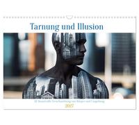 Tarnung und Illusion KI-Kunstvolle Verschmelzung von Körper und Umgebung (Wandka