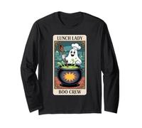 Taro Card Lunch Lady Boo Crew, Divertente Cucina Fantasma di Halloween Maglia a Manica