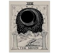Tarocchi Arazzo, Il Sole, La Luna, La Stella, Il Mago, L'Imperatore e il Fool, Poster Europa Medievale (150 cm x 99 cm)