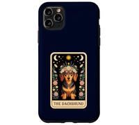 Tarocchi Bassotto Celeste Floreale Cucciolo Art Witchy Dog Mom Custodia per iPhone 11 Pro Max