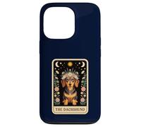 Tarocchi Bassotto Celeste Floreale Cucciolo Art Witchy Dog Mom Custodia per iPhone 13 Pro