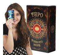 Tarocchi Card Game, The World Oracle Deck, 4,06 x 2,36 pollici Mysterious Divination Cards, Russian Edition, Creative Fortune-Telling Tool, 78-Card Set for Family and Friends