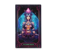 Tarocchi Cards, Oracle Deck, 78 pezzi Inspired Divination Game Neon Aesthetic Spiritual Guide Matte Finish Mistical Mood Smooth Shuffle English for Entertainment