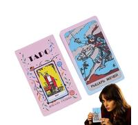 Tarocchi Cards Set, Reusable Clear Printing, 4.06 x 2.36in Portable Deck Meanings, Family Fun Toy, Lightweight Beginners for Adult, Women, Men, Studenti, Teenager, Amici, Colleague