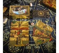 Tarocchi - Classic panoramico Waite Tarot, tarocchi per principianti, lamina d'oro impermeabile PET