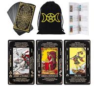 Tarocchi con libro guida e borsa per il trasporto, 78 carte classiche originali dei tarocchi Deck gioco di predizione della fortuna con significati su di loro per principianti e esperti