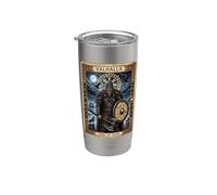 Tarocchi della mitologia norrena dei figli di Odino del guerriero vichingo Valhalla Bicchiere termico in acciaio inox doppia parete