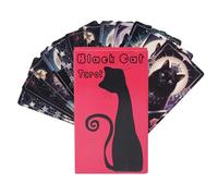 Tarocchi di gatto nero, Tarocchi di carta inglese, 78 fogli mazzo di tarocchi, Carte di tarocchi a tema gatto, Tarocchi di carta, Mazzo di tarocchi per cercatori spirituali, Tarocchi completi inglesi