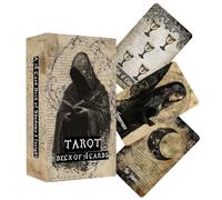 Tarocchi e Oracle Cards Full English Divination Retro Portable 78 carte | Mazzo di tarocchi di Halloween per feste di pratica di consapevolezza della guida personale
