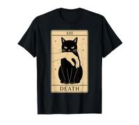 Tarocchi Gatto Nero Morte Stregoneria Halloween Gatto Tarocchi Maglietta