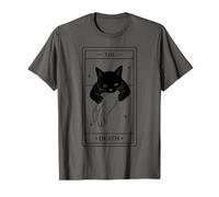 Tarocchi Gatto Nero Morte Stregoneria Lettura dei Tarocchi gotici Maglietta