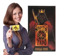 Tarocchi, Gioco di predizione della, Versione Russa, 10 x 6 cm, Istruzioni di Carta Incluse, Strumento per divinazione del Destino, Ideale per Serate in Famiglia, riunioni di Vacanza