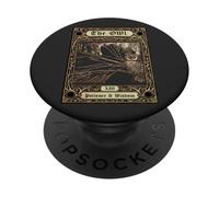 Tarocchi gotici dell'uccello dello screech della pazienza e della saggezza del gufo PopSockets PopGrip Adesivo