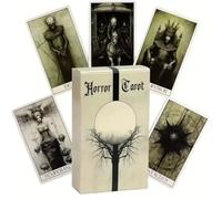 Tarocchi Horror Tarot Dark Edition - Mazzo Completo 78 Carte Gotiche in Bianco e Nero - Tarocchi Divinatori e da Collezione con Illustrazioni Dark Art - Carte Esoteriche per Lettura e Collezionisti