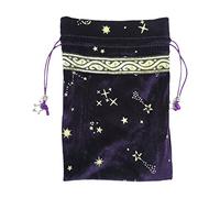 Tarocchi in velluto - Tarocchi borsa portaoggetti in velluto con motivo costellazione, 13 x 18 cm borsa per tarocchi con coulisse per giochi da tavolo, nuova custodia per tarocchi e dadi, sacchetto