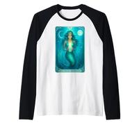 Tarocchi La Sirena della Somma Sacerdotessa Maglia con Maniche Raglan