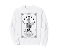 Tarocchi Luna Scheletro Regina Vintage Gothic Halloween Felpa
