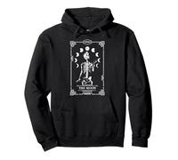 Tarocchi Luna Scheletro Regina Vintage Gothic Halloween Felpa con Cappuccio