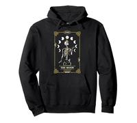 Tarocchi Luna Scheletro Regina Vintage Gothic Halloween Felpa con Cappuccio