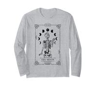 Tarocchi Luna Scheletro Regina Vintage Gothic Halloween Maglia a Manica