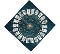 Tarocchi Mat di lettura | Fortune Teller | Tessuto di lettura di tarot flanello quadratico per carte Oracle (M, 50 x 50 cm) | Tavolo di astrologia metafisico soffitto, in tenuta,