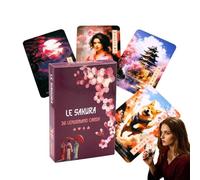 Tarocchi, mazzo Oracle per principianti, set divinazione portatile, guida in inglese inclusa, ideale per viaggi, meditazione, lettura quotidiana, auto-riflessione, 8,9 x 6,1 cm