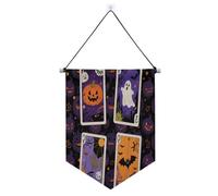 Tarocchi misteriosi viola per banner di Halloween da appendere con asta telescopica bandiera bandiera banner banner festa banner e decorazioni per Festival & giorno speciale banderitas para fiestas